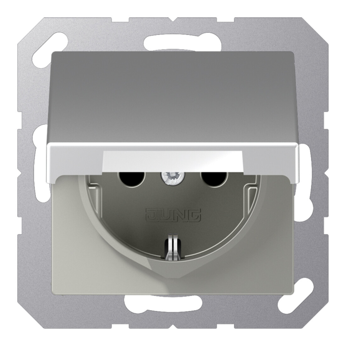 Jung Prise SCHUKO 16 A 250 V avec couvercle rabattable A 1520 BF KL AL
