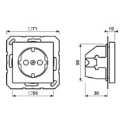 Jung Prise SCHUKO 16A 250V A 1520 BF BL-3