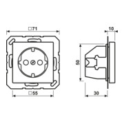 Jung Prise SCHUKO 16A 250V A 1520 SW-3