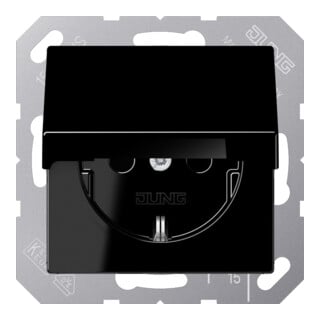 Jung Prise SCHUKO 16A 250V avec couvercle rabattable A 1520 KL SW