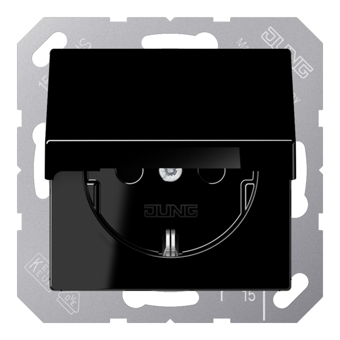 Jung Prise SCHUKO 16A 250V avec couvercle rabattable A 1520 KL SW