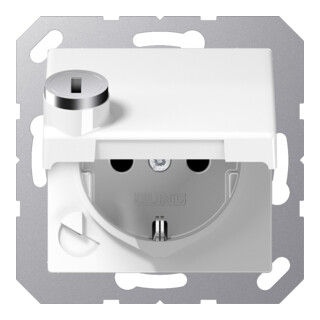 Jung Prise SCHUKO 16A 250V avec couvercle rabattable AS 1520 BFKLSL WW