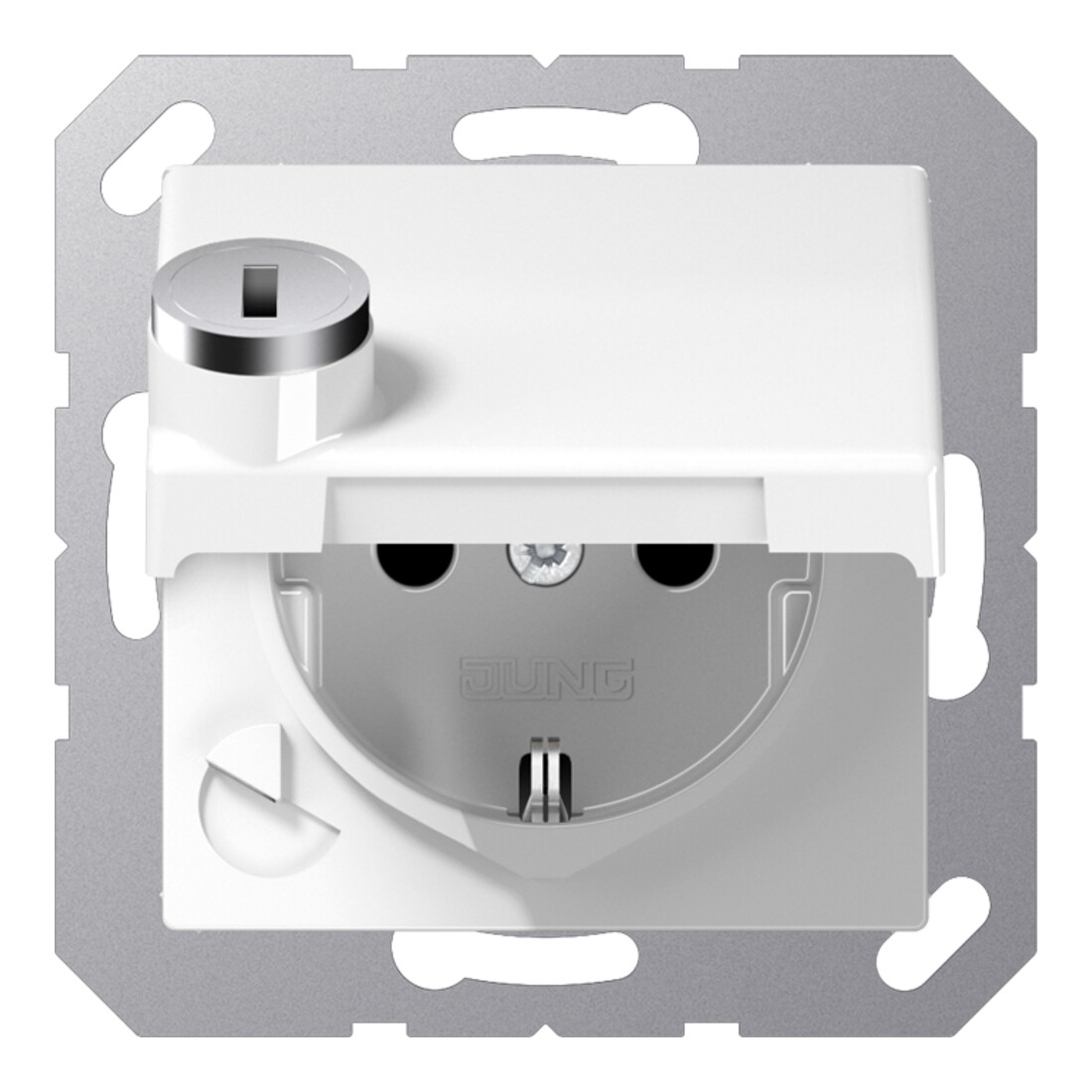 Jung Prise SCHUKO 16A 250V avec couvercle rabattable AS 1520 BFKLSL WW