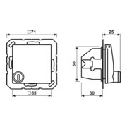 Jung Prise SCHUKO 16A 250V avec couvercle rabattable AS 1520 BFKLSL WW-3