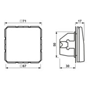 Jung Prise SCHUKO 16A 250V avec couvercle rabattable CD 1520 BFKL GR-3