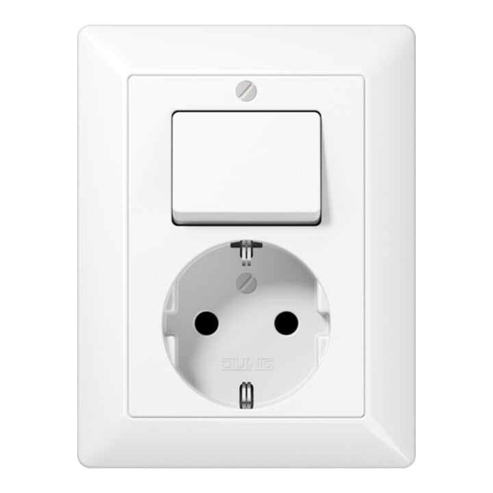 Jung Prise SCHUKO 16A 250V avec interrupteur AS 5576 U WW