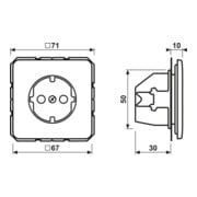 Jung Prise SCHUKO 16A 250V avec protection contre le contact CD 1520 BFKI RT-3