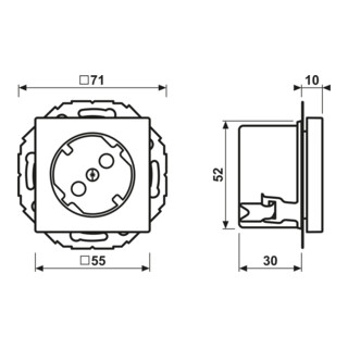 Jung Prise SCHUKO A 520-45 16A 250V 45°