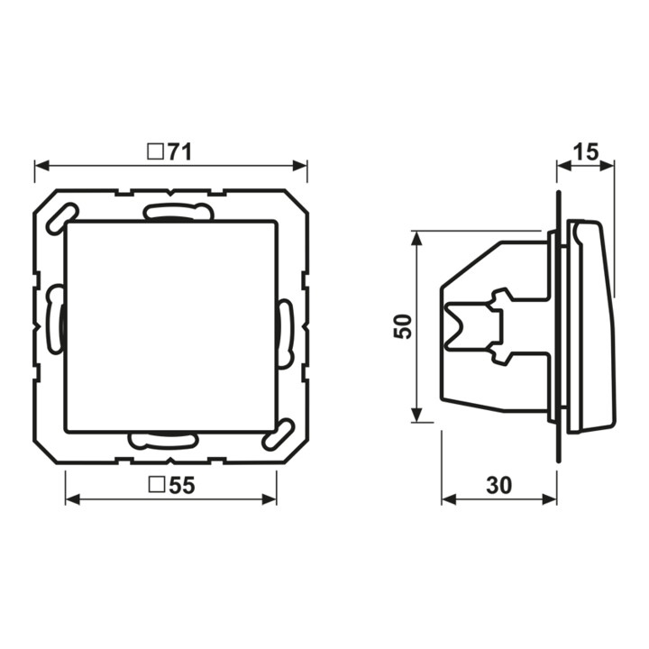 Jung Prise SCHUKO alpin blanc AS 1520 BF KL WW