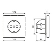 Jung Prise SCHUKO anthracite AL 1520 AN-3