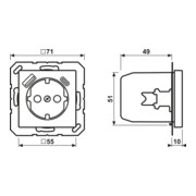 Jung Prise SCHUKO avec USB Type AC A1520-15CAWW-3