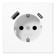 Jung Prise SCHUKO avec USB Type AC LS1520-15CAWW-1
