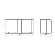 Jung Prise SCHUKO double 16A 250V 8220-1 W-3