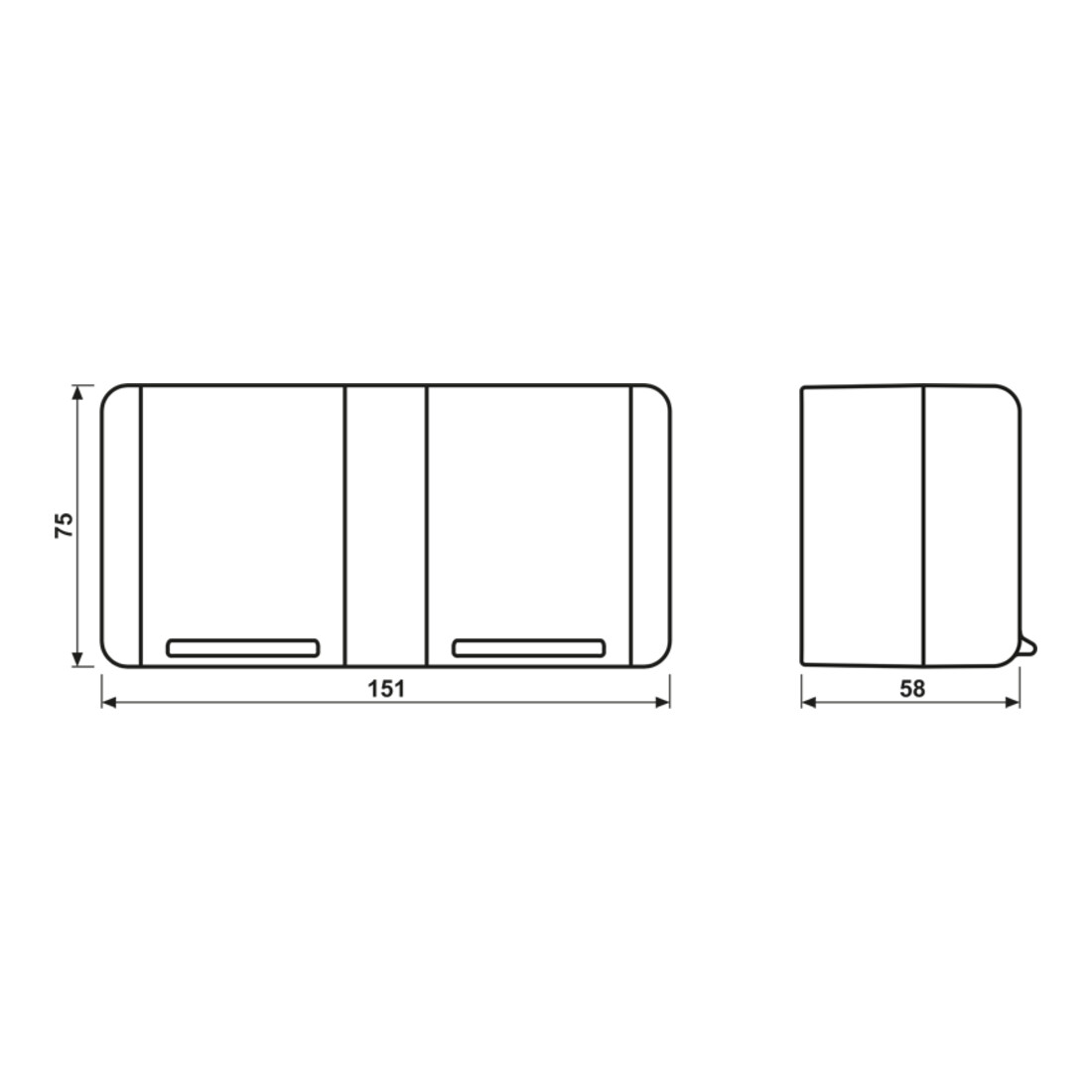 Jung Prise SCHUKO double 16A 250V 8220-1 W