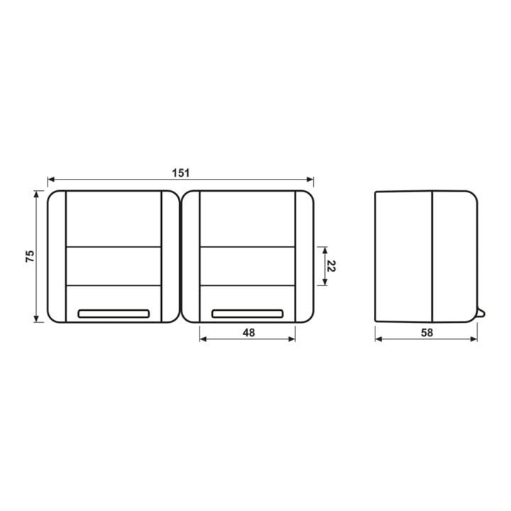 Jung Prise SCHUKO double 16A 250V 8220 NAW