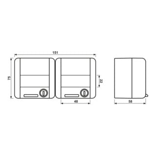 Jung Prise SCHUKO double 16A 250V 8220 NAWSL
