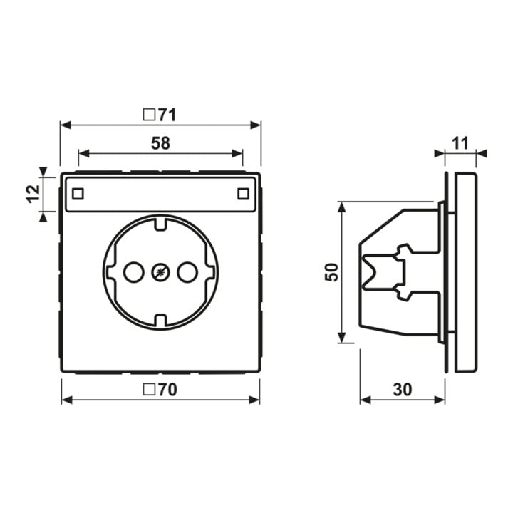 Jung Prise SCHUKO en acier inoxydable ES 1520 NA