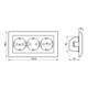 Jung Prise SCHUKO KK 3x 16A 250V AS 523 WW