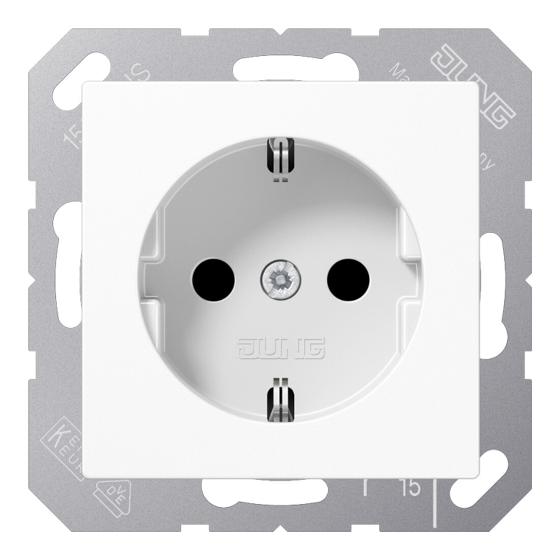 Jung Prise SCHUKO sans griffes blanc alpin A 1520 N KI WW