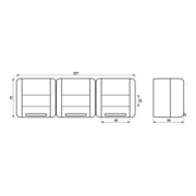 Jung Prise SCHUKO triple 16A 250V 8230 NAW-3
