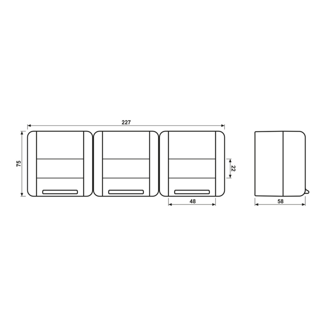 Jung Prise SCHUKO triple 16A 250V 8230 NAW