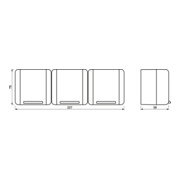 Jung Prise SCHUKO triple 16A 250V 8230 W-3