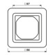 Jung Rahmen 1-fach aws kompl.mit Flansch CD 681 WU WW