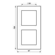 Jung Rahmen 2-fach anthrazit matt AC 582 BF ANM-3