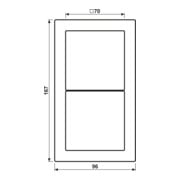 Jung Rahmen 2-fach aws waage/senkrecht LSD 982 WW-3