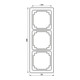 Jung Rahmen 3-fach aws waage/senkrecht CDP 583 WW