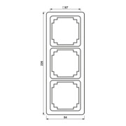 Jung Rahmen 3-fach aws waage/senkrecht CDP 583 WW-3
