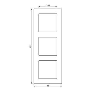 Jung Rahmen 3fach A 550 A5583BFSWM