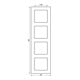Jung Rahmen 4-fach aws waage/senkrecht AC 584 WW