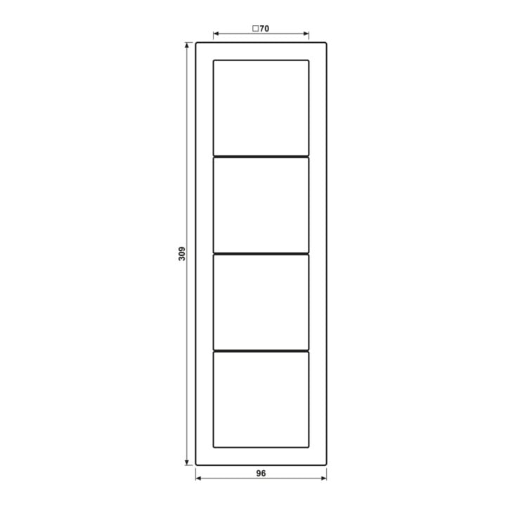 Jung Rahmen 4-fach aws waage/senkrecht LSD 984 WW