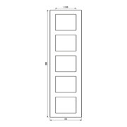 Jung Rahmen 5-fach aws waage/senkrecht AC 585 WW-3