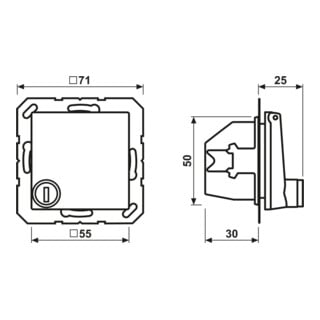 Jung SCHUKO-Steckdose 16A 250V Klappdeckel A 1520 BFKLSL WW