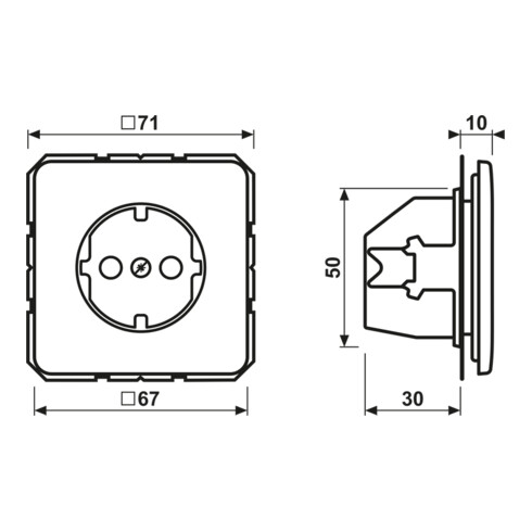 Jung SCHUKO-Steckdose 16A 250V m.Berührungsschutz CD 1520 BFKI SW
