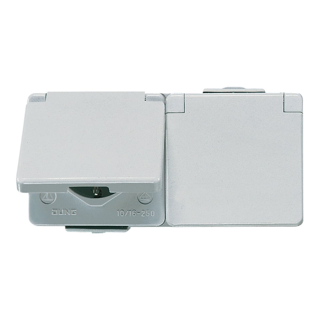 Jung SCHUKO-Steckdose 2-fach 16A 250V waagr. 622 WW