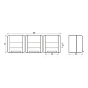 Jung SCHUKO-Steckdose 3-fach 16A 250V 8230 NAW-3
