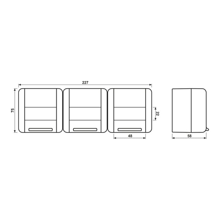 Jung SCHUKO-Steckdose 3-fach 16A 250V 8230 NAW