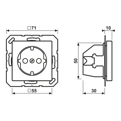 Jung SCHUKO-Steckdose aluminium A 1520 AL