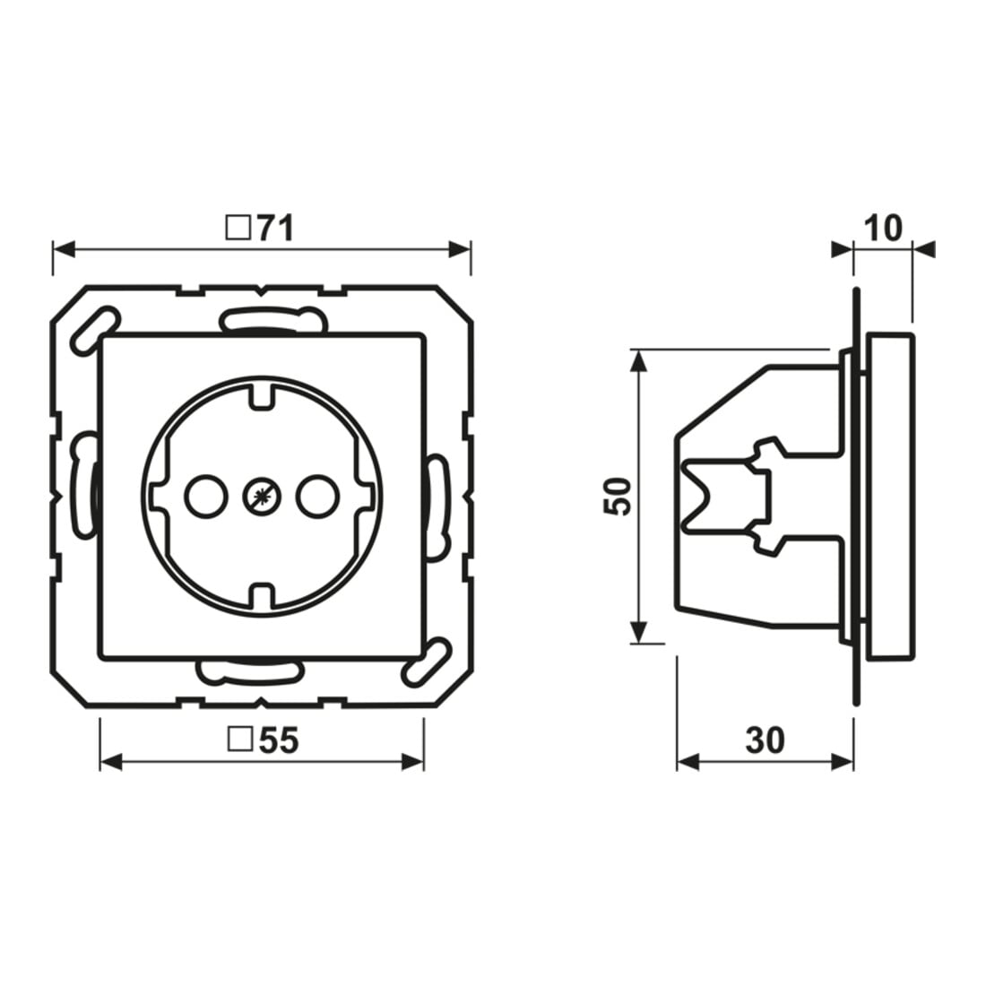 Jung SCHUKO-Steckdose anthrazit matt A 1520 BF ANM