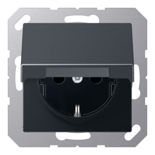 Jung SCHUKO-Steckdose anthrazit matt A 1520 BF KL ANM