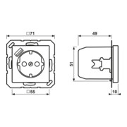 Jung SCHUKO Steckdose mit USB Typ A A1520-18ASWM-3