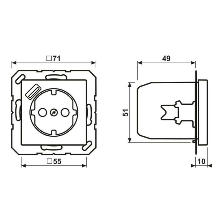 Jung SCHUKO Steckdose mit USB Typ A A1520-18AWW