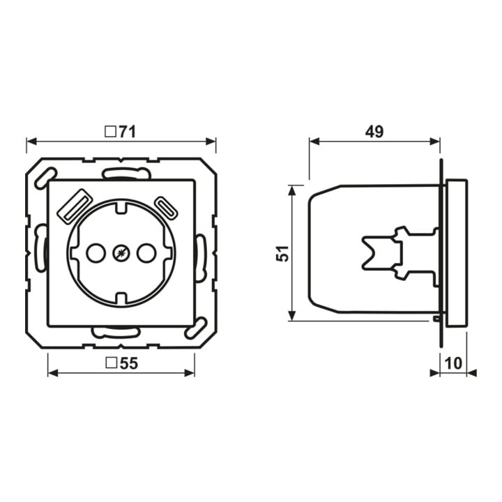 Jung SCHUKO Steckdose mit USB Typ AC A1520-15CAWW