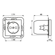 Jung SCHUKO Steckdose mit USB Typ C A1520-18CWW-4
