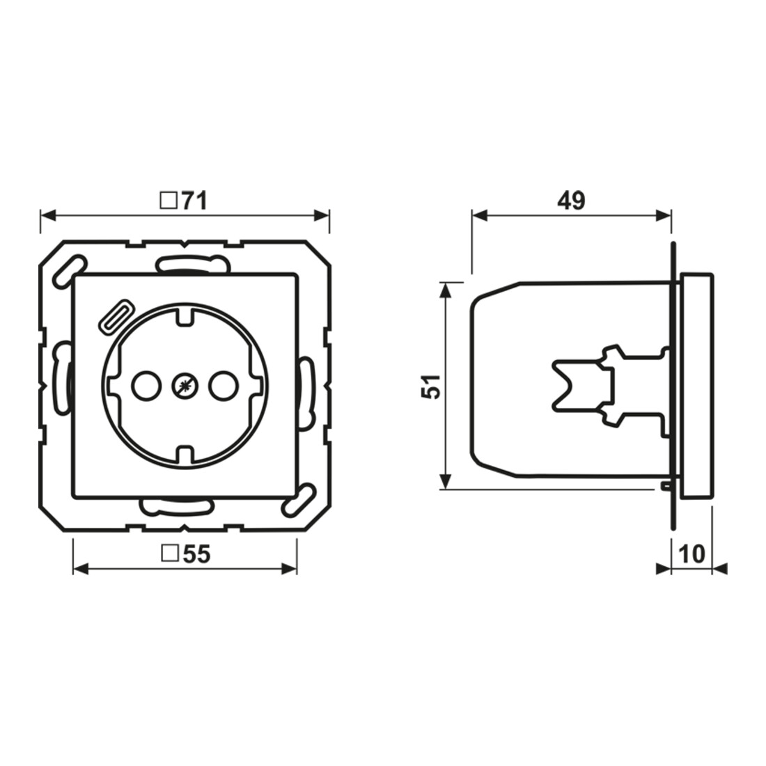 Jung SCHUKO Steckdose mit USB Typ C A1520-18CWW