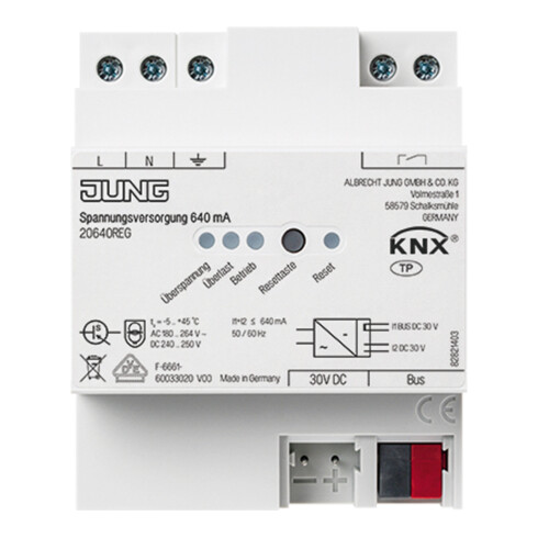 Jung Spannungsversorgung 640mA, KNX 20640 REG