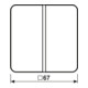 Jung Tastensatz 1-fach aws komplett CD 401 TSA WW-3